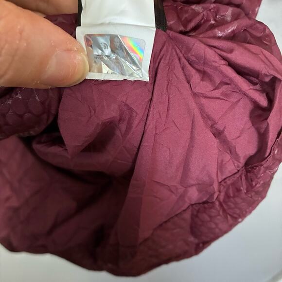 THE NORTH FACE fur hooded down parkina in deep red burgundy size S - Picture 8 of 16